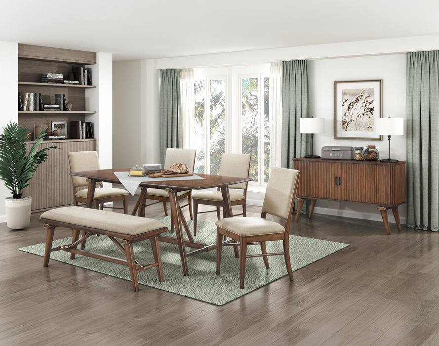 Monroe Dining Table in Brown/Walnut - 5901-71