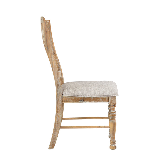 Weatherford Side Chair in Brown/Natural/Gray - 5904NF-S2