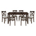 Challis 7-Piece Pack Dinette Set in Cherry/Beige - 5905 image