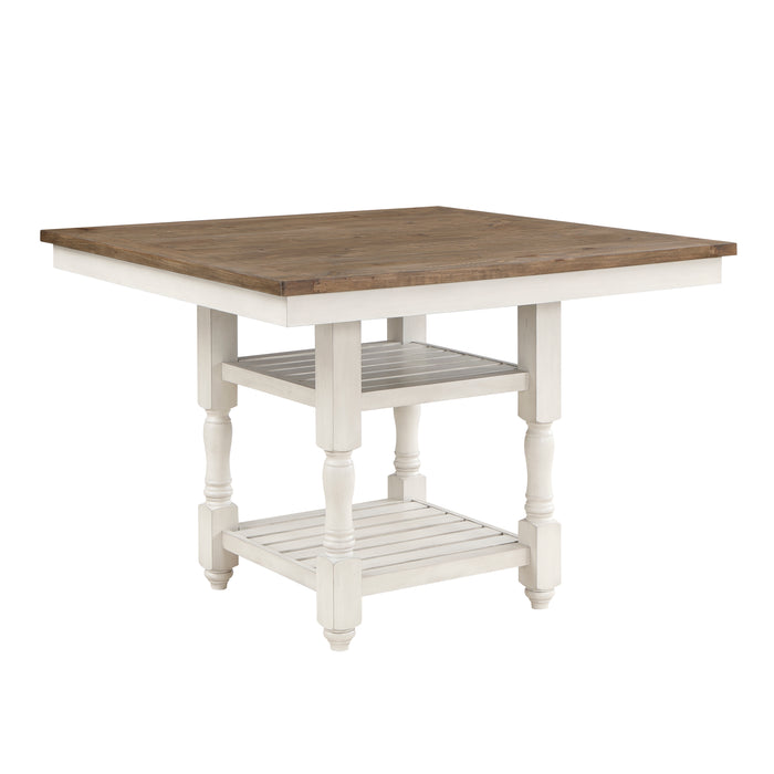 Alburgh Counter Height Table in Brown/White - 5906WH-36