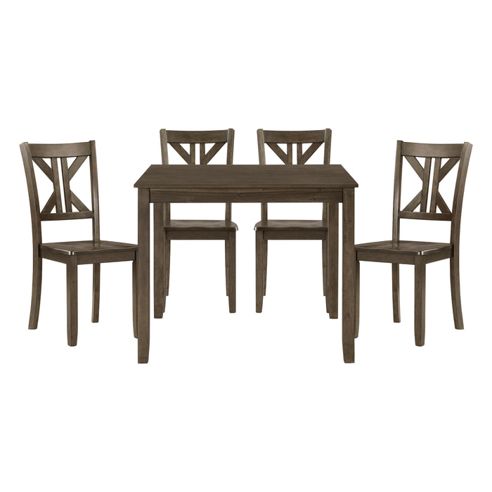 Rivera 5-Piece Pack Dinette Set in Brown/Charcoal - 5907CH-5P image