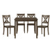 Rivera 5-Piece Pack Dinette Set in Brown/Charcoal - 5907CH-5P image