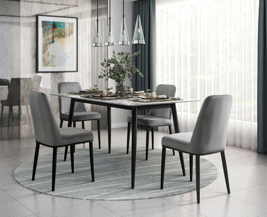 Salerno Dining Table in Black/Gray/White - 5909-59*