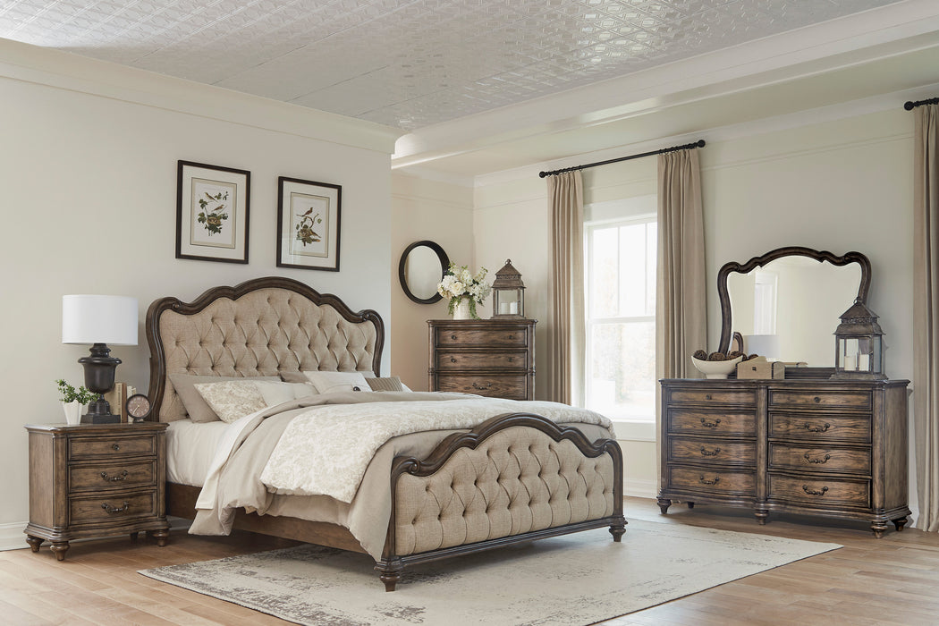 Heath Court Queen Bed in Brown - 1682-1