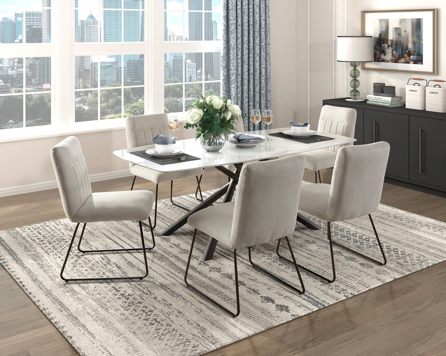 Benito Dining Table in Black/White - 5919-71*