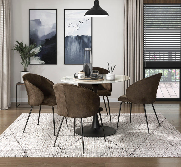 Cosimo Side Chair in Black/Brown - 5920BRS