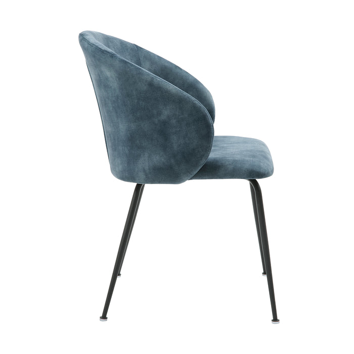 Cosimo Side Chair in Black/Teal - 5920TBS