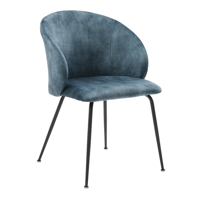 Cosimo Side Chair in Black/Teal - 5920TBS