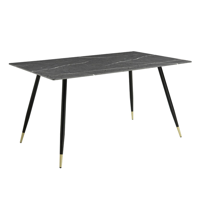 Clemente Dining Table in Black/Gold/Gray - 5921-59*