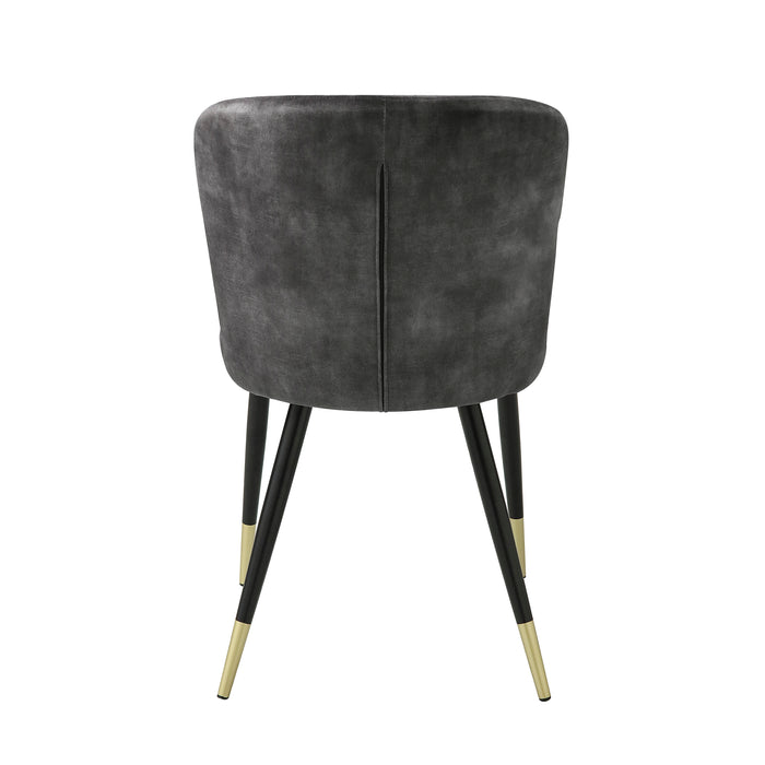 Clemente Side Chair in Black/Gold/Gray - 5921S