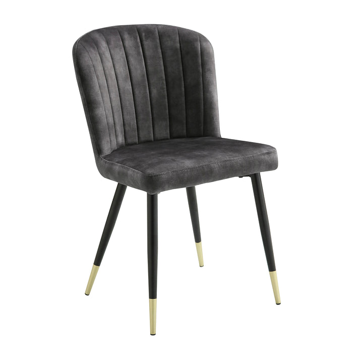 Clemente Side Chair in Black/Gold/Gray - 5921S