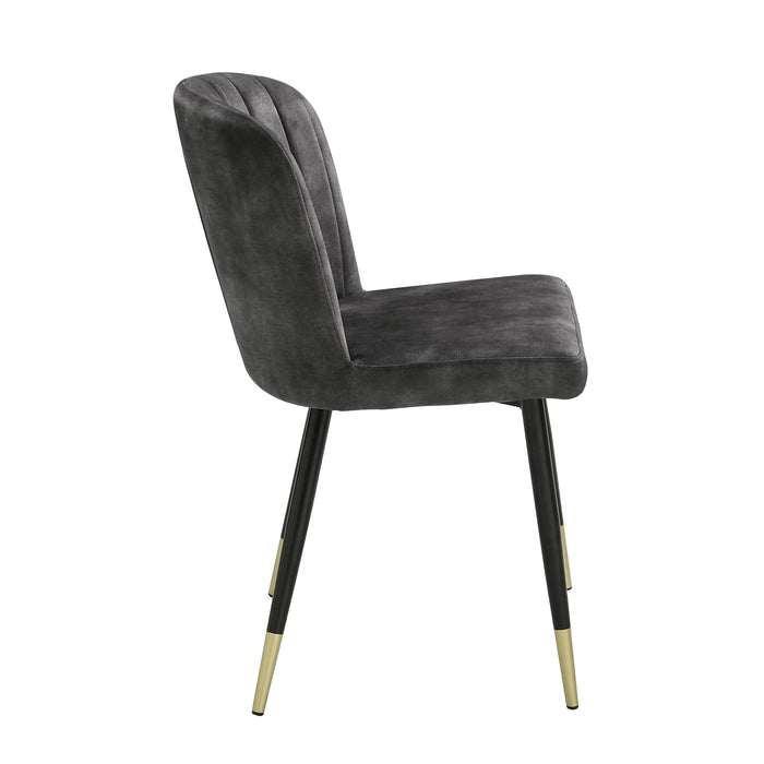 Clemente Side Chair in Black/Gold/Gray - 5921S