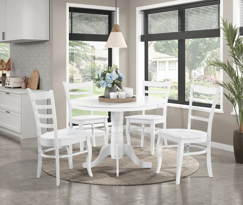 Shelby Dining Table in White - 5923W-39RD*