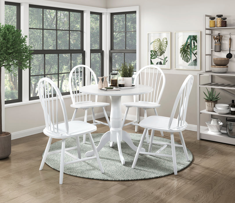 Bonnie Dining Table in White - 5924W-32RD*