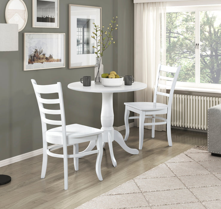 Bonnie Dining Table in White - 5924W-32RD*