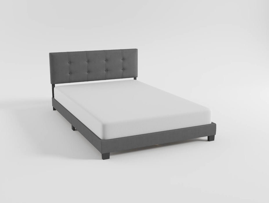 Newberry Queen Platform Bed in Gray - 1350DG-1