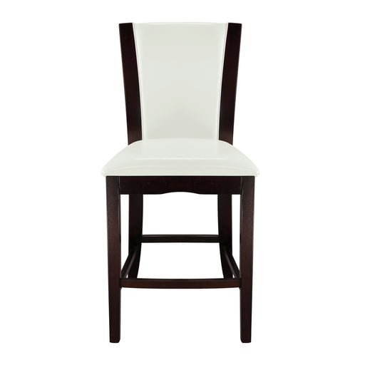 Daisy Counter Height Chair, White Bi-Cast Vinyl in White/Espresso - 710-24W image