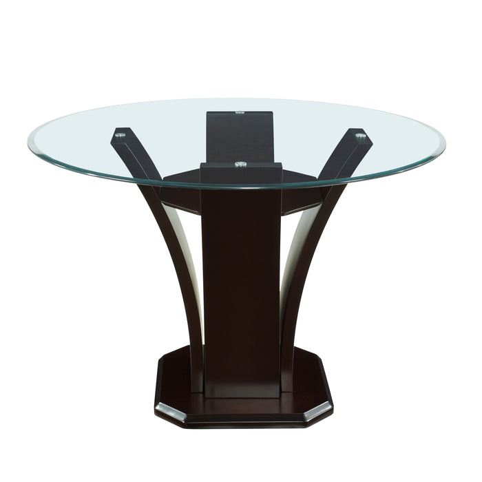 Daisy Round Counter Height Table, Glass Top in Espresso/Transparent - 710-36RD* image