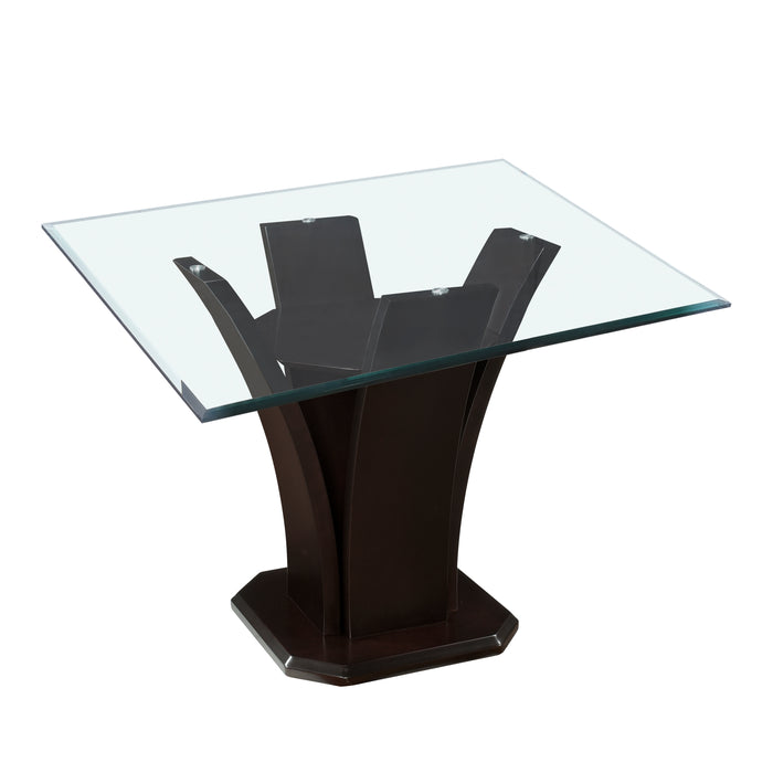 Daisy Counter Height Table in Espresso/Transparent - 710-36SQ*