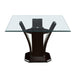 Daisy Dining Table in Espresso/Transparent - 710-54SQ* image