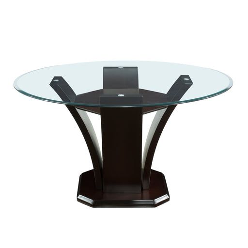 Daisy Round Dining Table, Glass Top in Espresso/Transparent - 710-54* image