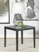 Mozzi Square End Table Faux Grey Marble and Black image