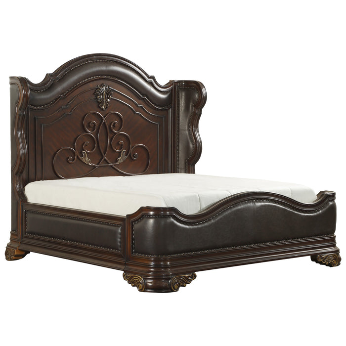 Royal Highlands Queen Bed in Cherry - 1603-1