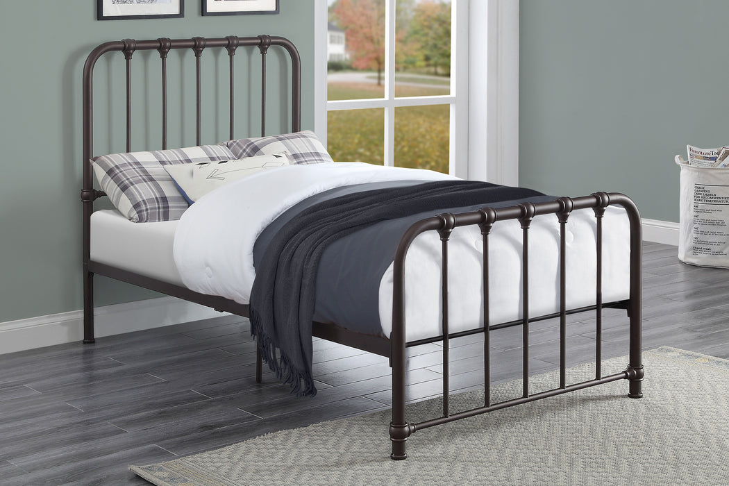 Bethany Twin Platform Bed in Dark Bronze - 1571DZT-1