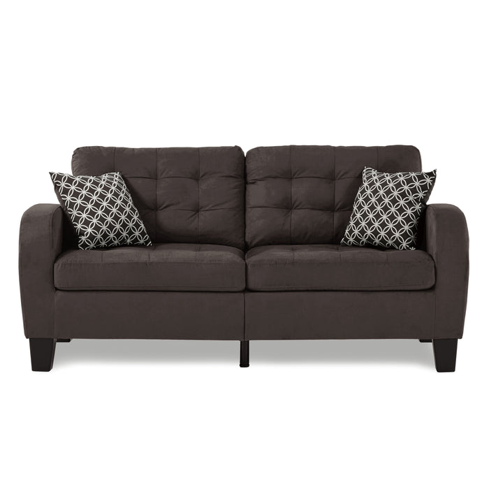 Sinclair 2pc Set: Sofa, Love in Brown - 8202CH*2