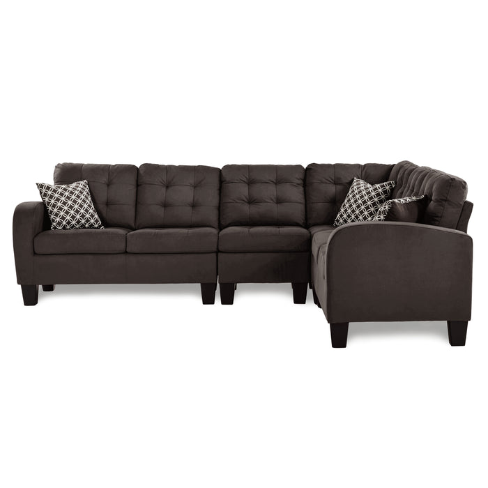 Sinclair 2-Piece Reversible Sectional in Brown - 8202CH*SC