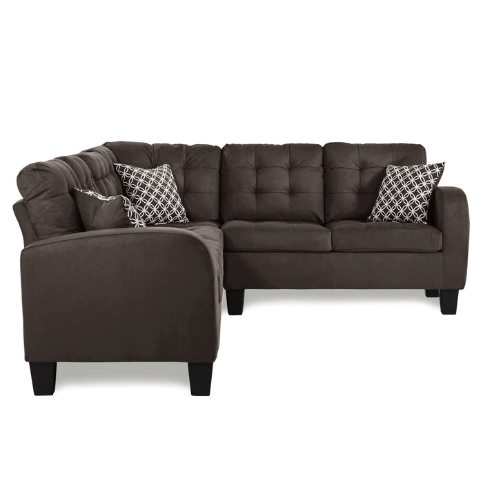 Sinclair 2-Piece Reversible Sectional in Brown - 8202CH*SC