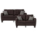 Sinclair 2pc Set: Sofa, Love in Brown - 8202CH*2 image