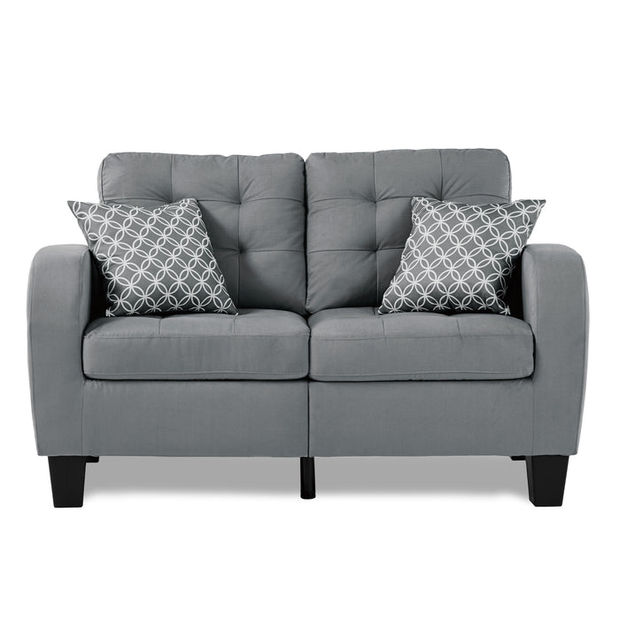 Sinclair 2pc Set: Sofa, Love in Gray - 8202GRY*2