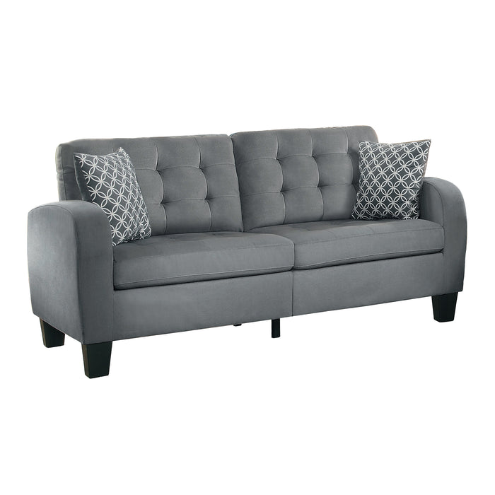 Sinclair 2pc Set: Sofa, Love in Gray - 8202GRY*2