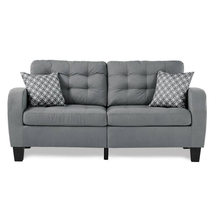 Sinclair 2pc Set: Sofa, Love in Gray - 8202GRY*2