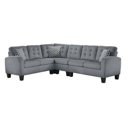 Sinclair 2-Piece Reversible Sectional in Gray - 8202GRY*SC image