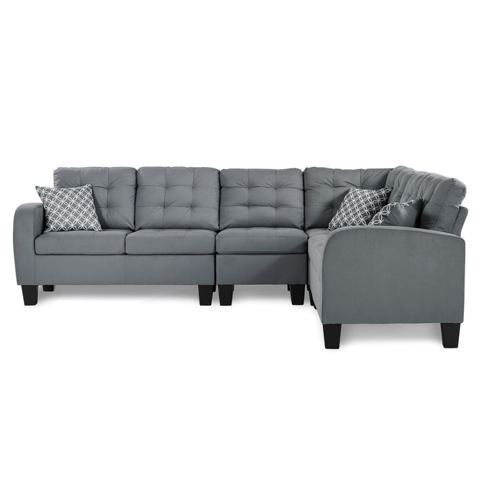 Sinclair 2-Piece Reversible Sectional in Gray - 8202GRY*SC