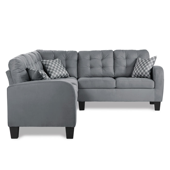 Sinclair 2-Piece Reversible Sectional in Gray - 8202GRY*SC