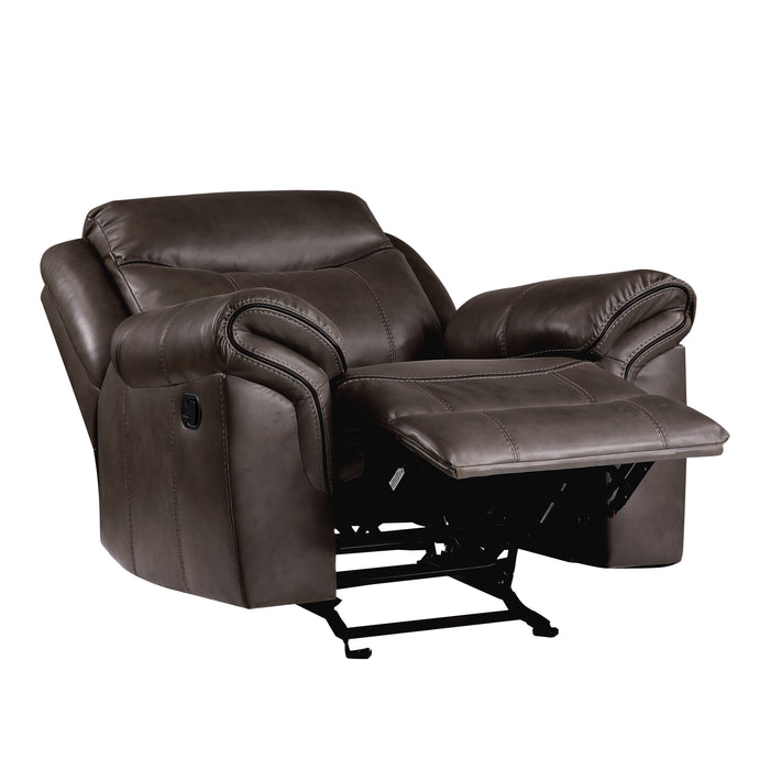 Aram Glider Reclining Chair in Brown - 8206BRW-1