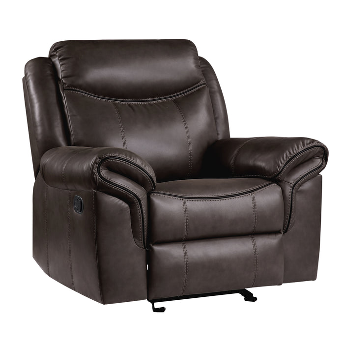 Aram Glider Reclining Chair in Brown - 8206BRW-1