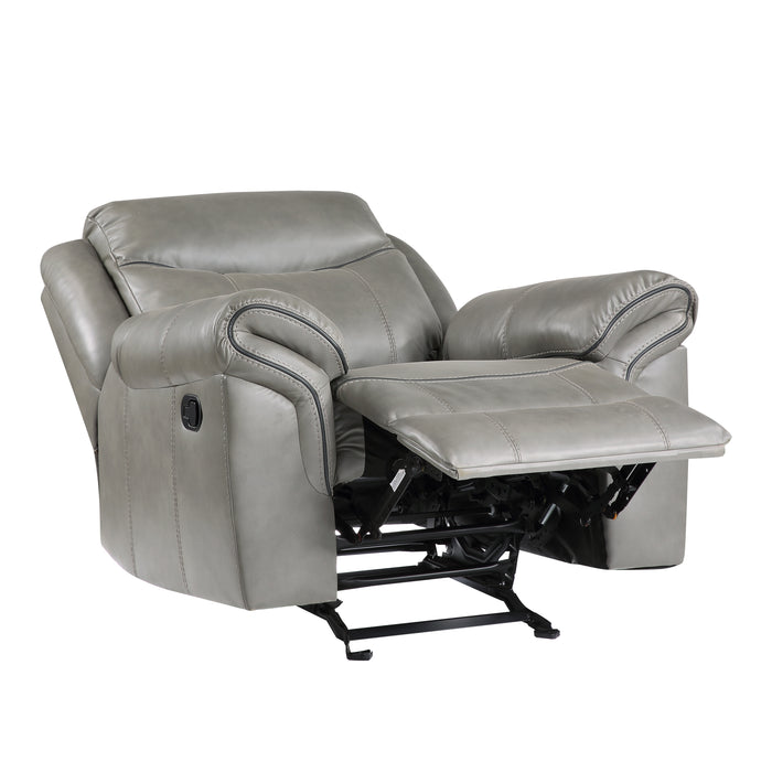 Aram Glider Reclining Chair in Gray - 8206GRY-1