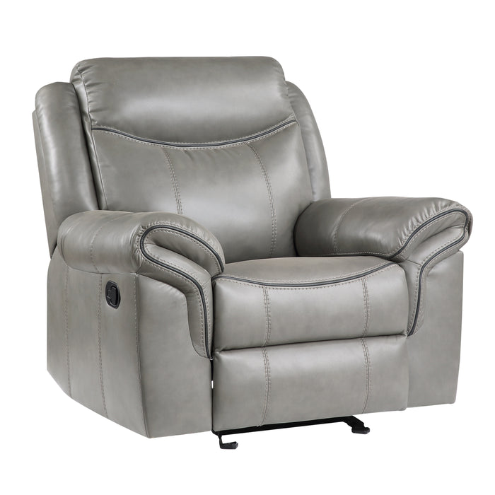 Aram Glider Reclining Chair in Gray - 8206GRY-1