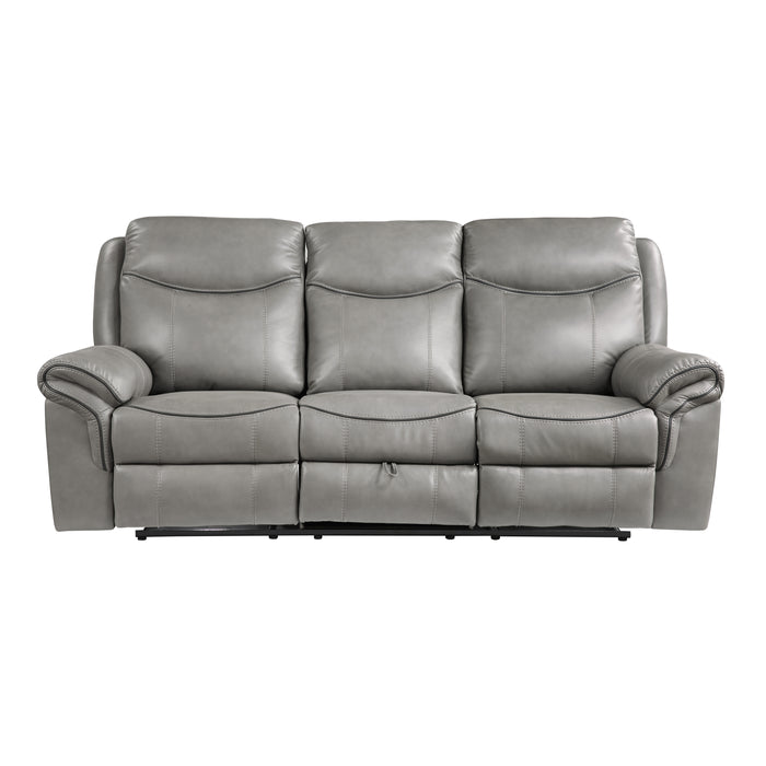 Aram 2pc Set: Sofa, Love in Gray - 8206GRY*2