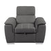 Ferriday Chair with Pull-out Ottoman in Gray - 8228GY-1 image