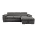 Ferriday 2-Piece Sectional with Adjustable Headrests, Pull-out Bed and Right Chaise with Hidden Storage in Gray - 8228GY* image