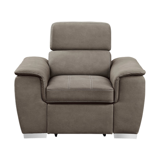 Ferriday Chair with Pull-out Ottoman in Taupe - 8228TP-1 image