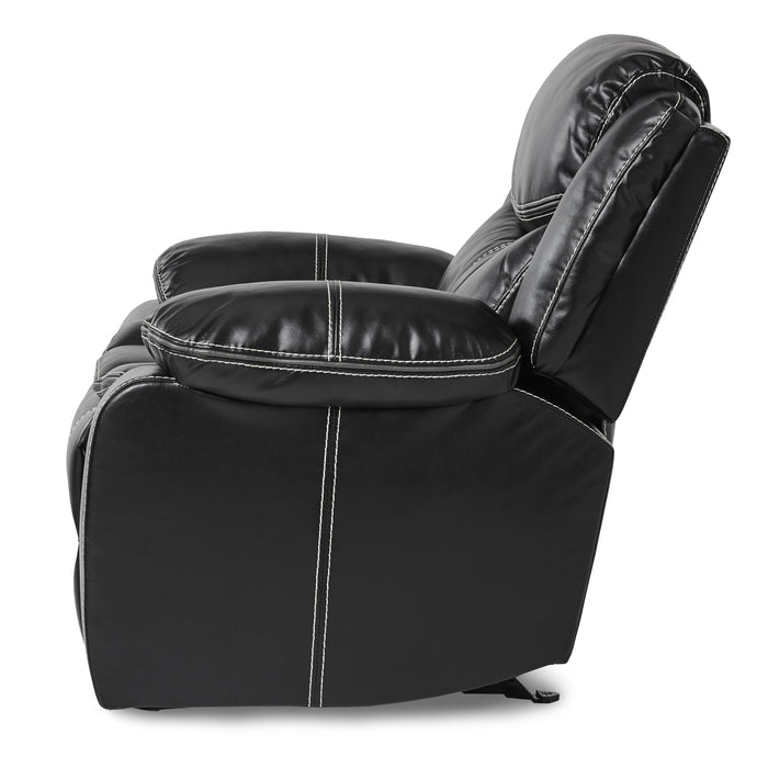 Bastrop Glider Reclining Chair in Black - 8230BLK-1