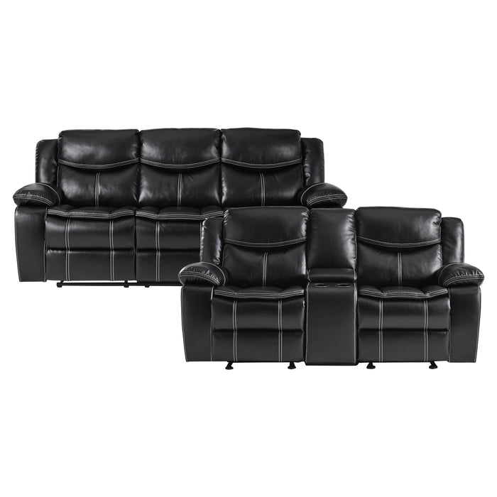 Bastrop 2pc Set: Sofa, Love in Black - 8230BLK*2 image