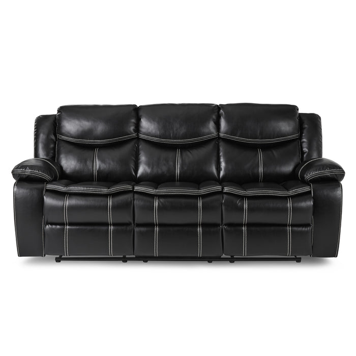 Bastrop 2pc Set: Sofa, Love in Black - 8230BLK*2