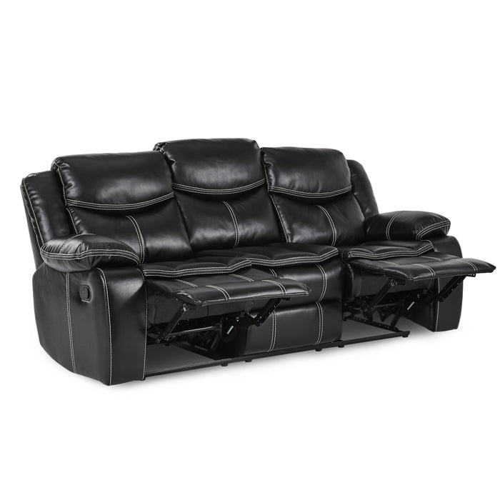 Bastrop 2pc Set: Sofa, Love in Black - 8230BLK*2